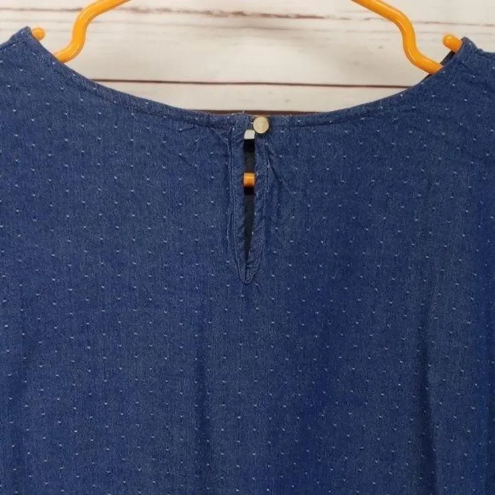 Copper Key Girl’s Denim Ruffled‎ Sleeve Dress Size Large 6 6X